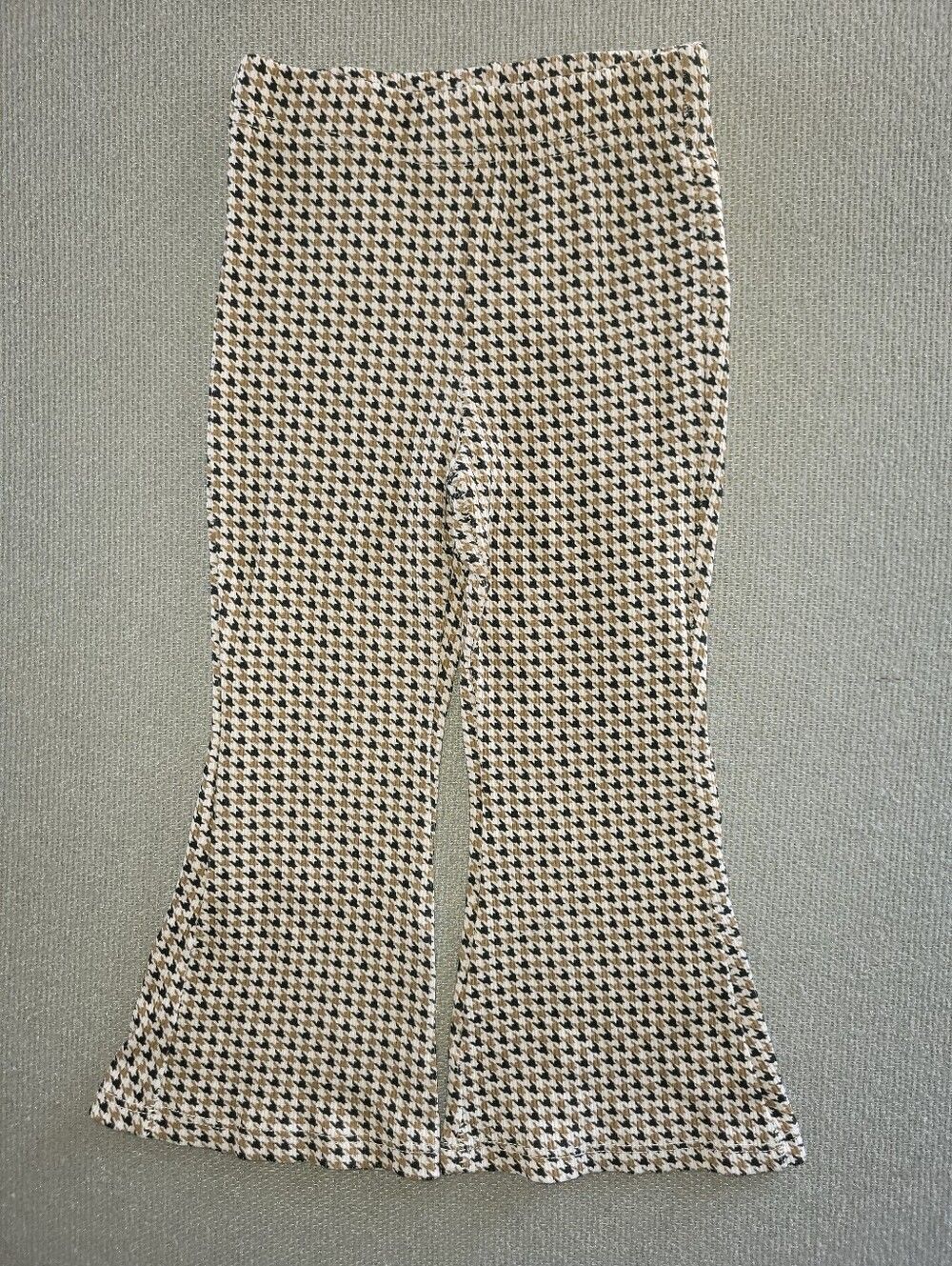 Jessica Simpson Size 3t Black, Cream Houndstooth Bell Bottom Pants